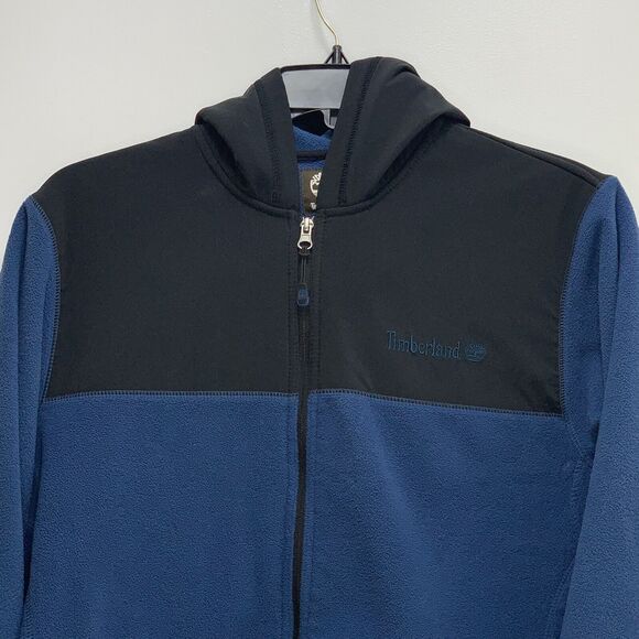 Timberland Jacket Hiking Outdoor Men's L Fleece Soft Shell Zip Front Hooded - Picture 3 of 6